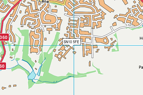 SN10 5FE map - OS VectorMap District (Ordnance Survey)