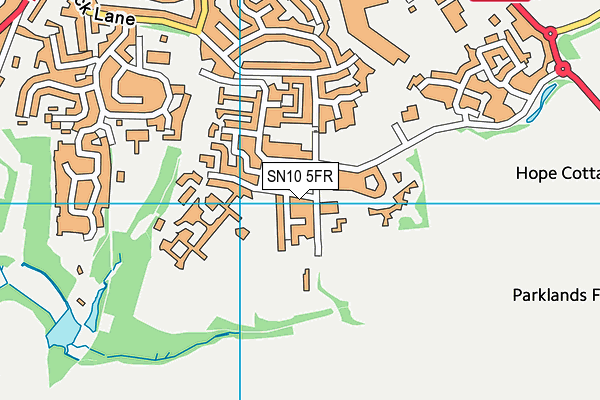 SN10 5FR map - OS VectorMap District (Ordnance Survey)