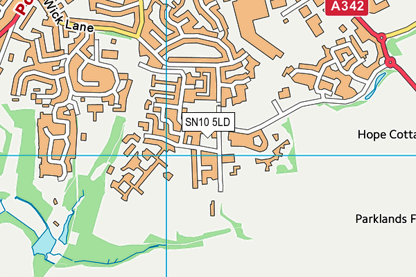 SN10 5LD map - OS VectorMap District (Ordnance Survey)