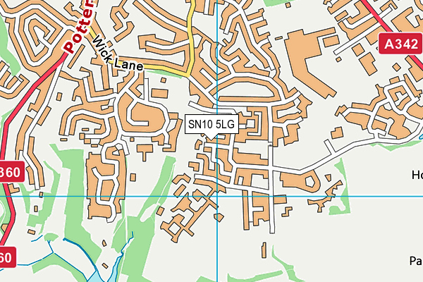 SN10 5LG map - OS VectorMap District (Ordnance Survey)