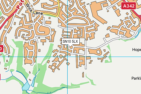 SN10 5LX map - OS VectorMap District (Ordnance Survey)