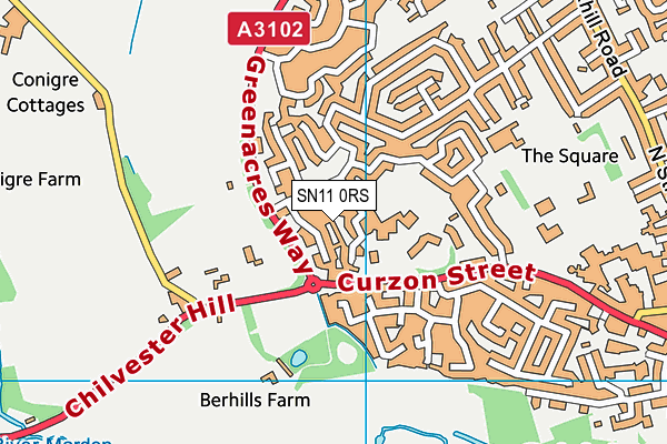 SN11 0RS map - OS VectorMap District (Ordnance Survey)