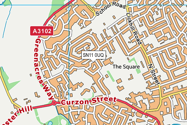 SN11 0UQ map - OS VectorMap District (Ordnance Survey)