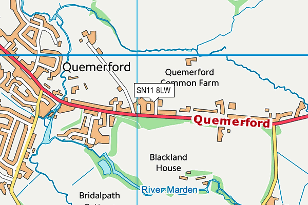 SN11 8LW map - OS VectorMap District (Ordnance Survey)