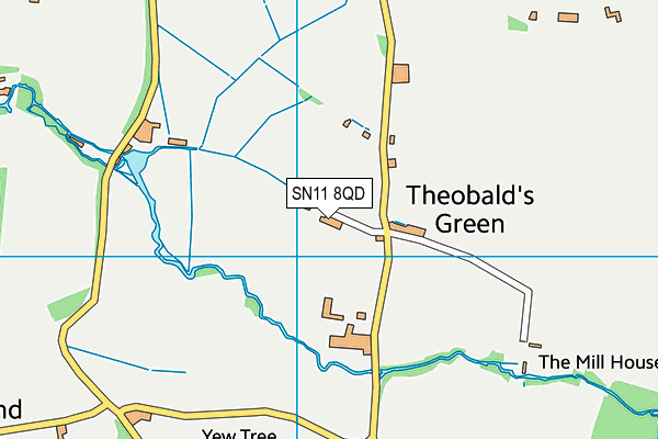 SN11 8QD map - OS VectorMap District (Ordnance Survey)