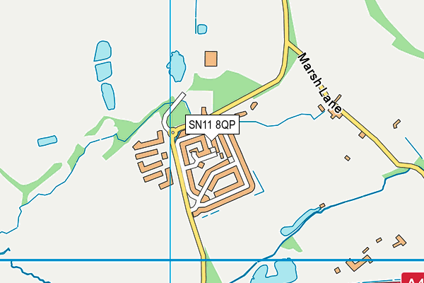 SN11 8QP map - OS VectorMap District (Ordnance Survey)