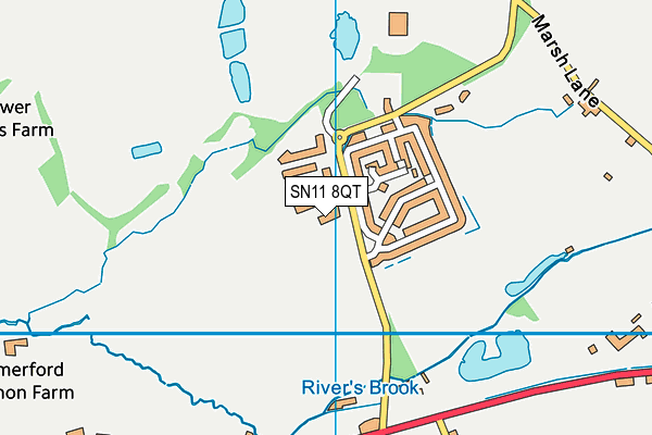 SN11 8QT map - OS VectorMap District (Ordnance Survey)