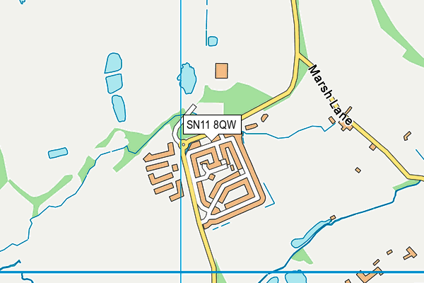 SN11 8QW map - OS VectorMap District (Ordnance Survey)