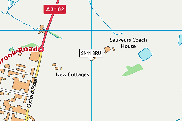 SN11 8RU map - OS VectorMap District (Ordnance Survey)