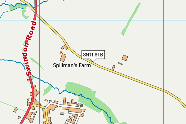 SN11 8TB map - OS VectorMap District (Ordnance Survey)