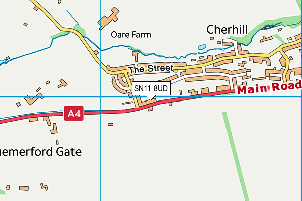 SN11 8UD map - OS VectorMap District (Ordnance Survey)