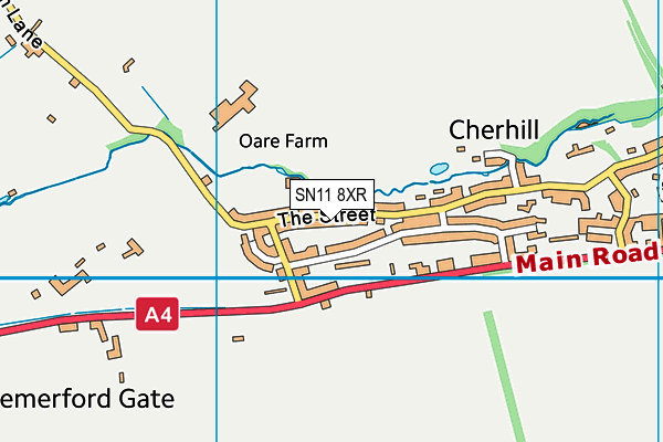 SN11 8XR map - OS VectorMap District (Ordnance Survey)