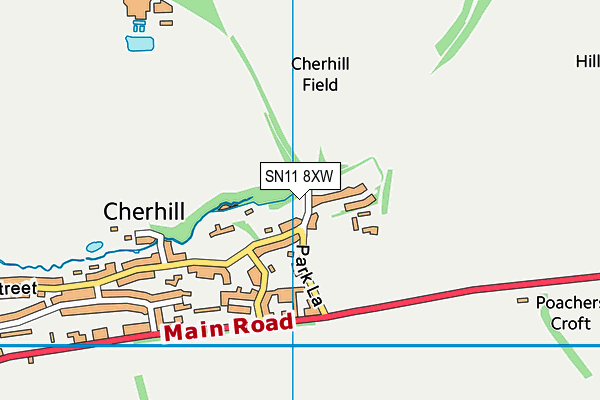 SN11 8XW map - OS VectorMap District (Ordnance Survey)