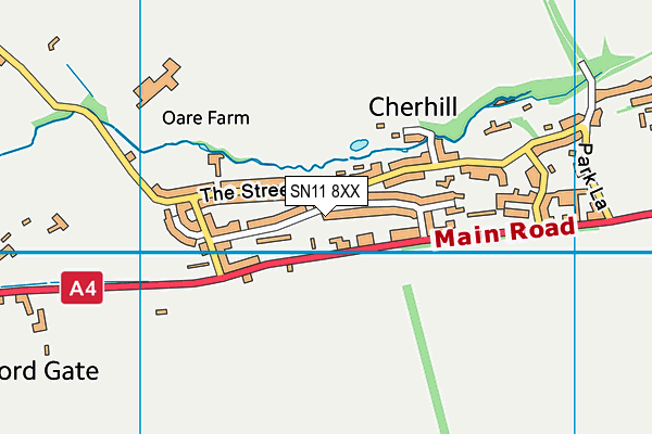 Cherhill C Of E Primary School map (SN11 8XX) - OS VectorMap District (Ordnance Survey)