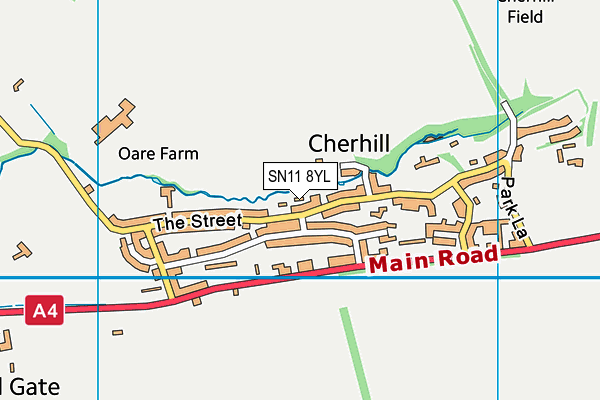 SN11 8YL map - OS VectorMap District (Ordnance Survey)