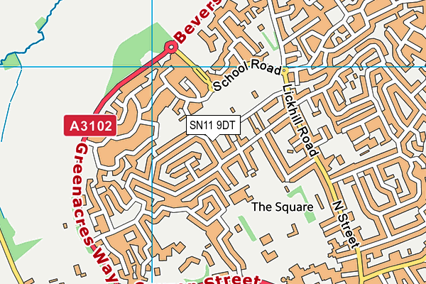 SN11 9DT map - OS VectorMap District (Ordnance Survey)