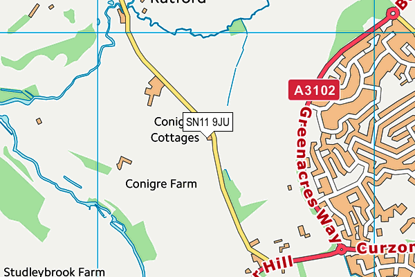 SN11 9JU map - OS VectorMap District (Ordnance Survey)