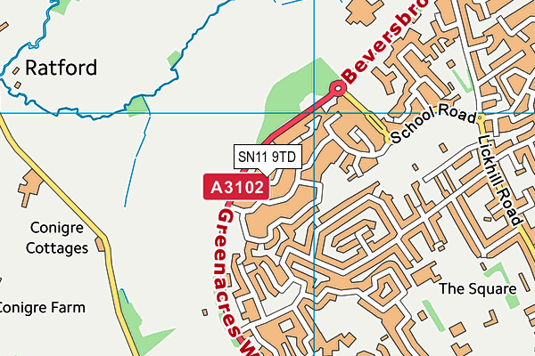 SN11 9TD map - OS VectorMap District (Ordnance Survey)