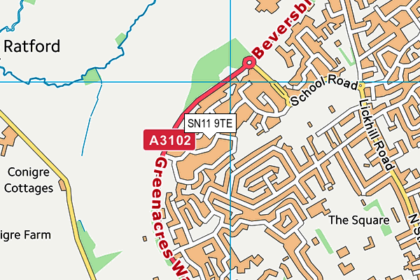 SN11 9TE map - OS VectorMap District (Ordnance Survey)