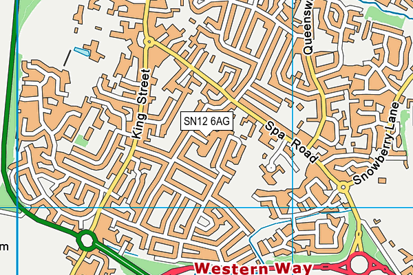 SN12 6AG map - OS VectorMap District (Ordnance Survey)