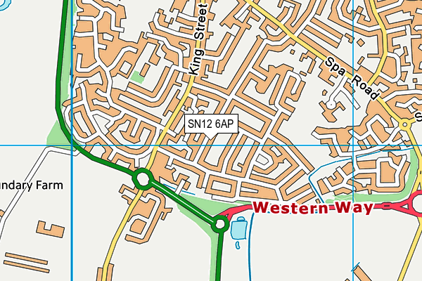 SN12 6AP map - OS VectorMap District (Ordnance Survey)