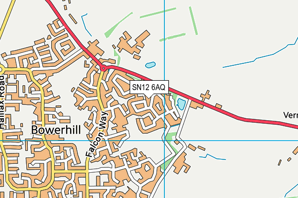 SN12 6AQ map - OS VectorMap District (Ordnance Survey)