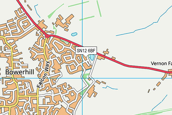 SN12 6BF map - OS VectorMap District (Ordnance Survey)