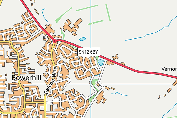 SN12 6BY map - OS VectorMap District (Ordnance Survey)