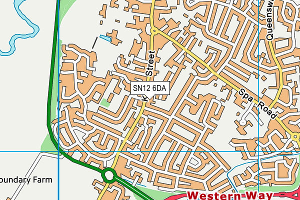 SN12 6DA map - OS VectorMap District (Ordnance Survey)