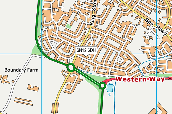 SN12 6DH map - OS VectorMap District (Ordnance Survey)