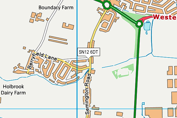 SN12 6DT map - OS VectorMap District (Ordnance Survey)