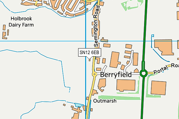 SN12 6EB map - OS VectorMap District (Ordnance Survey)