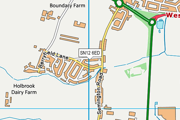 SN12 6ED map - OS VectorMap District (Ordnance Survey)