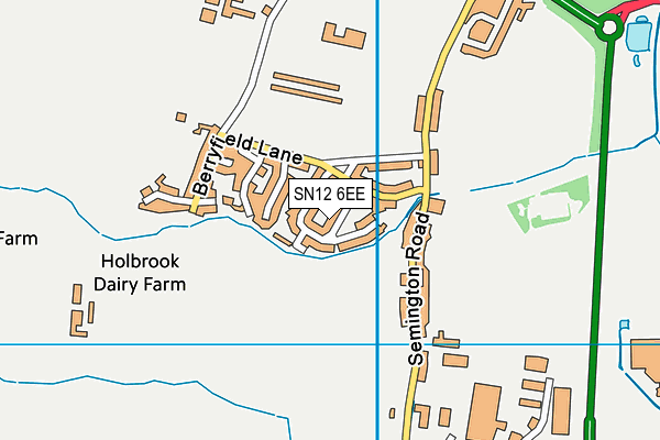 SN12 6EE map - OS VectorMap District (Ordnance Survey)