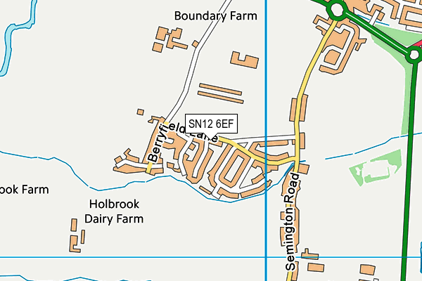 SN12 6EF map - OS VectorMap District (Ordnance Survey)