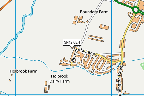 SN12 6EH map - OS VectorMap District (Ordnance Survey)