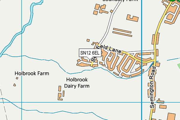 SN12 6EL map - OS VectorMap District (Ordnance Survey)