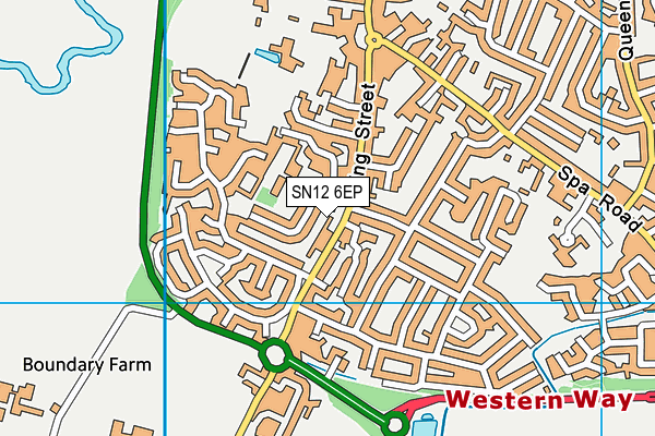 SN12 6EP map - OS VectorMap District (Ordnance Survey)