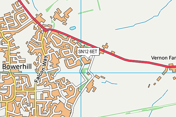 SN12 6ET map - OS VectorMap District (Ordnance Survey)