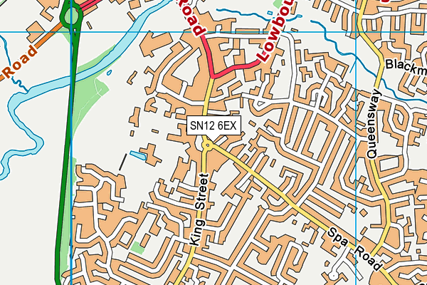 SN12 6EX map - OS VectorMap District (Ordnance Survey)