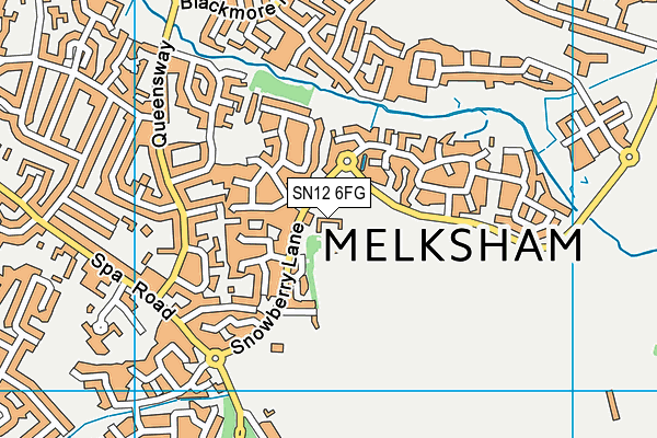 SN12 6FG map - OS VectorMap District (Ordnance Survey)