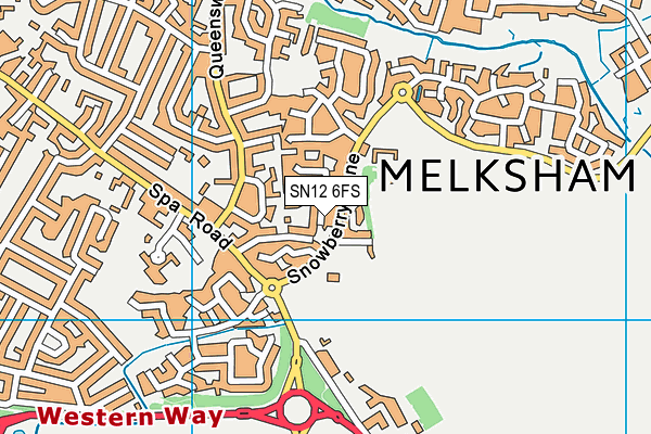 SN12 6FS map - OS VectorMap District (Ordnance Survey)