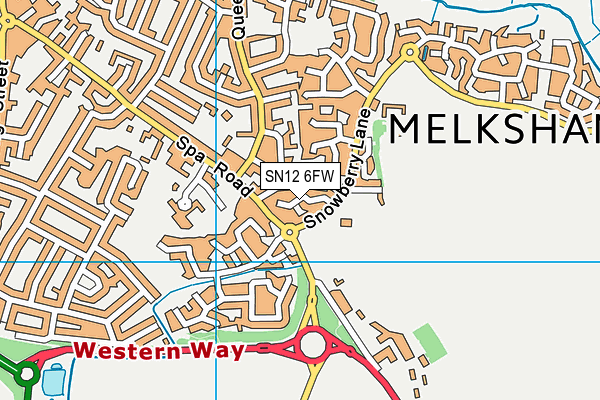 SN12 6FW map - OS VectorMap District (Ordnance Survey)