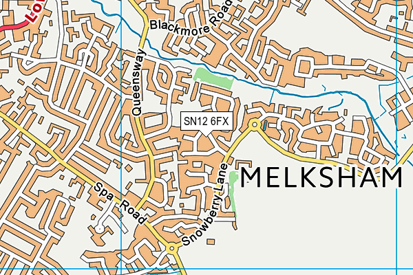 SN12 6FX map - OS VectorMap District (Ordnance Survey)