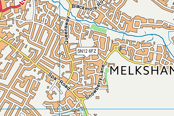 SN12 6FZ map - OS VectorMap District (Ordnance Survey)