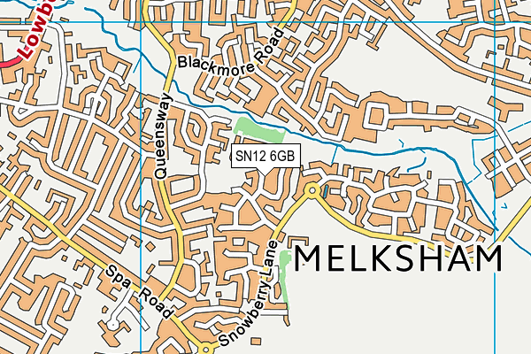 SN12 6GB map - OS VectorMap District (Ordnance Survey)