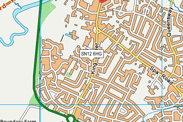 SN12 6HG map - OS VectorMap District (Ordnance Survey)