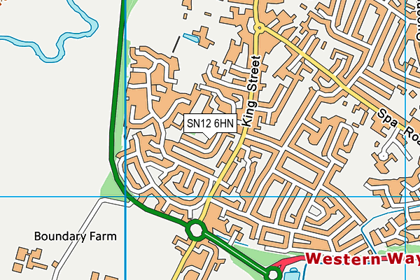 Aloeric Primary School map (SN12 6HN) - OS VectorMap District (Ordnance Survey)