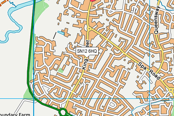 SN12 6HQ map - OS VectorMap District (Ordnance Survey)
