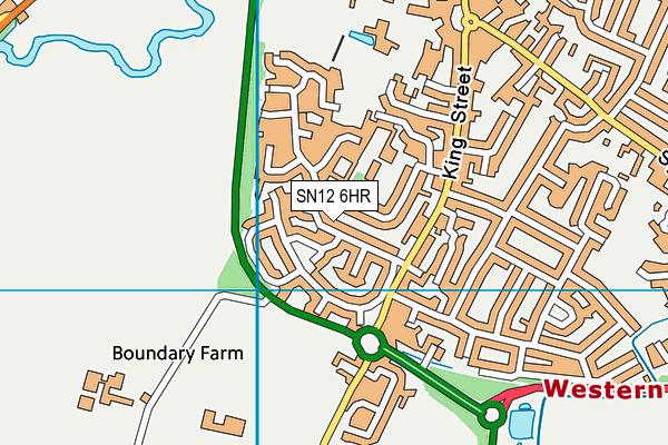 SN12 6HR map - OS VectorMap District (Ordnance Survey)